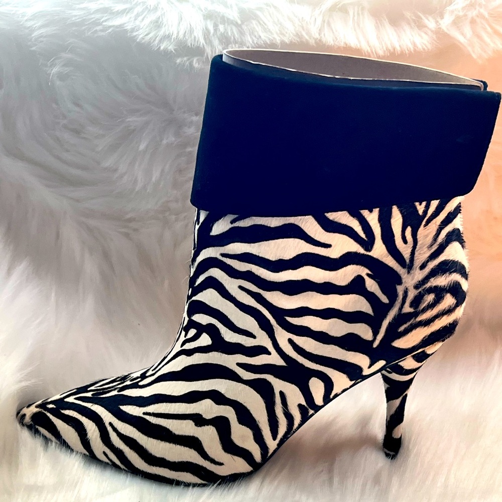 Mark Fisher zebra hair ankle boots